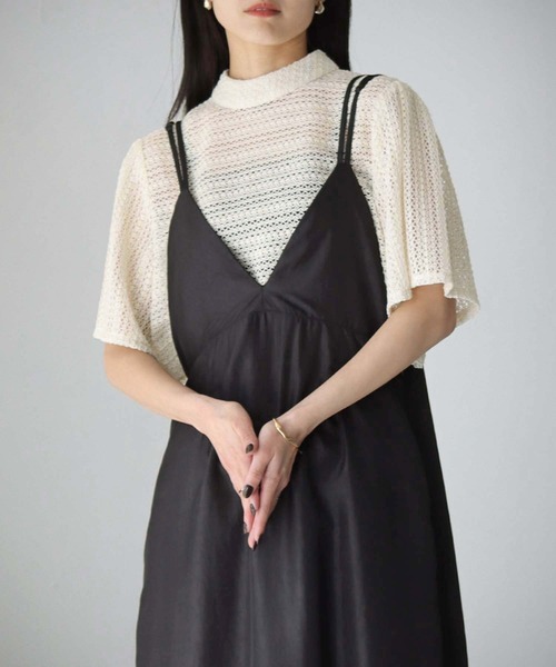 cheriella（シェリエラ）の「【cheriella】WEB限定マルチWAYダブルストラップシワサテンキャミワンピース（ワンピース・レディース・ブラウン/スモークピンク/ブラック・M）」の20枚目の写真