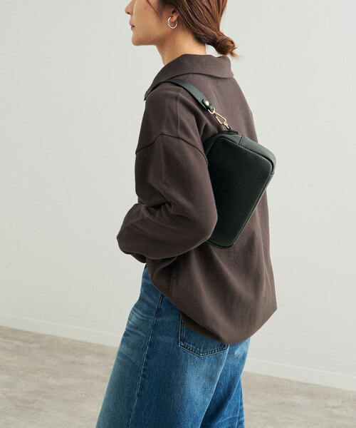 SLOBE IENA（スローブイエナ）の「ハーフジップロゴスウェット（スウェット・レディース・アイボリー/グリーン/チャコールグレー・FREE）」の15枚目の写真