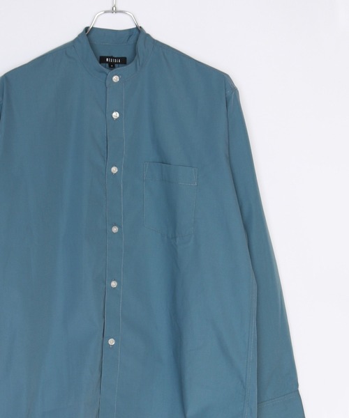 WESTSEA(ウエストシー)の「バンドカラーシャツ 無地シャツ ストライプシャツ(シャツ/ブラウス・メンズ・ホワイト/ネイビー/ブルー/グリーン/ブラック/ベージュ/ブルー系その他/ホワイト×ブラック/ブラック×ホワイト/グレー×ホワイト・M/L/XL)」の10枚目の写真