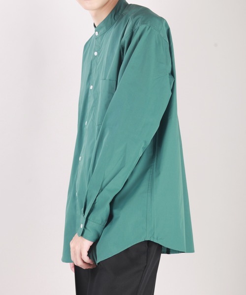 WESTSEA(ウエストシー)の「バンドカラーシャツ 無地シャツ ストライプシャツ(シャツ/ブラウス・メンズ・ホワイト/ネイビー/ブルー/グリーン/ブラック/ベージュ/ブルー系その他/ホワイト×ブラック/ブラック×ホワイト/グレー×ホワイト・M/L/XL)」の21枚目の写真
