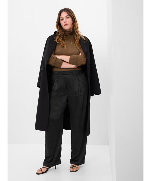 GAP（ギャップ）の「ハイライズ プリーツ ワイドレッグ サテン