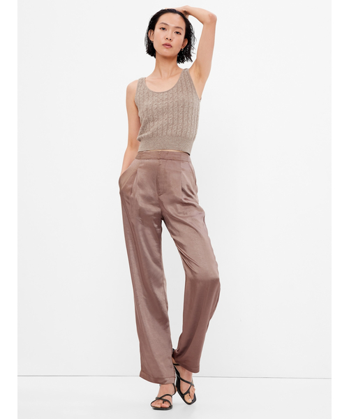 国内配送【HERNO】ワイドレッグ サテン パンツ Women's Trousers | Herno®