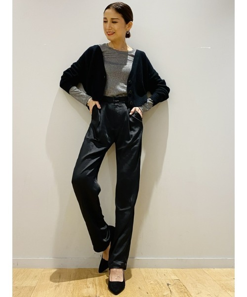 GAP（ギャップ）の「ハイライズ プリーツ ワイドレッグ サテン