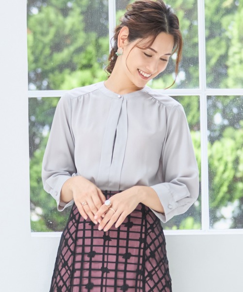 セール】ブラウス 七分袖 2way トップス プルオーバー（シャツ