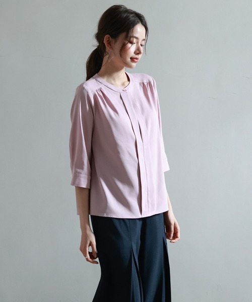ブラウス 七分袖 2way トップス プルオーバー（シャツ/ブラウス
