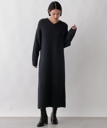 LOWRYS FARM | Ｖネックニットワンピース　169023(ワンピース)