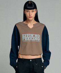 SCULPTOR Color Block Crop Sweatshirt / スカルプター カラーブロッククロップ スウェットシャツ