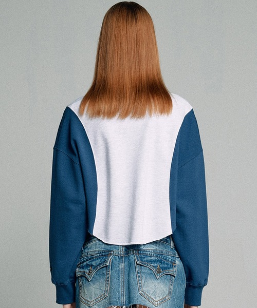 SCULPTOR(スカルプター)の「SCULPTOR Color Block Crop Sweatshirt / スカルプター カラーブロッククロップ スウェットシャツ(スウェット・レディース・ホワイト/ブラウン・FREE)」の10枚目の写真