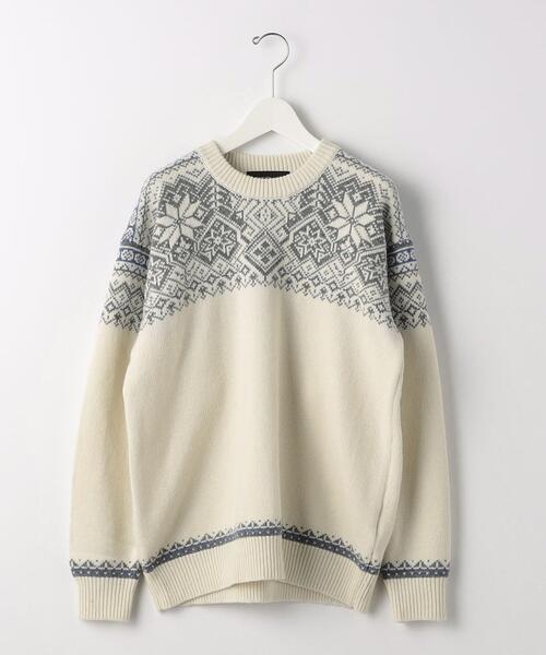 green label relaxing（グリーンレーベルリラクシング）の「ノルディック ジャカード クルーネック ニット（ニット/セーター・メンズ・ネイビー/オフホワイト・S/M/L/XL）」の14枚目の写真