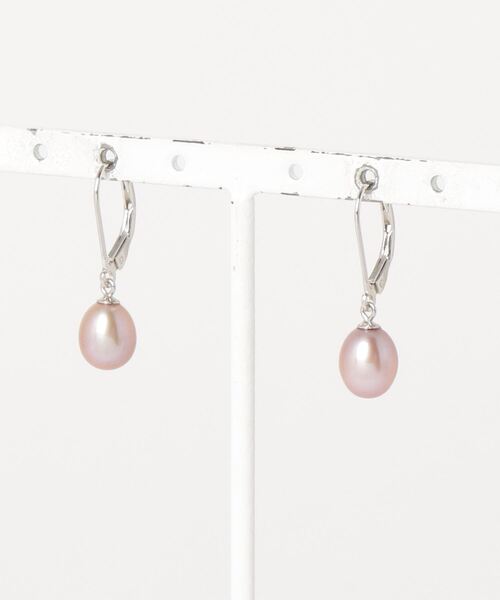 【MUSES】オーバル淡水パールピアス8～10mmパール