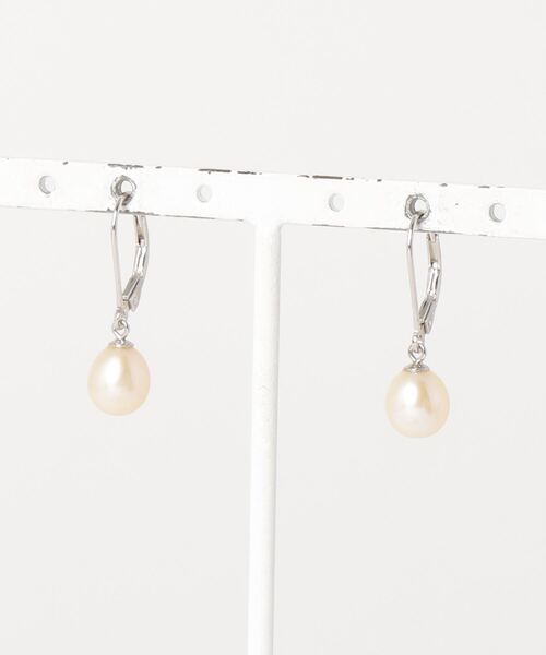 【MUSES】オーバル淡水パールピアス8～10mmパール