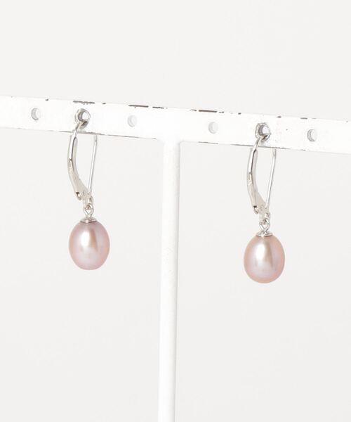 【MUSES】オーバル淡水パールピアス8～10mmパール