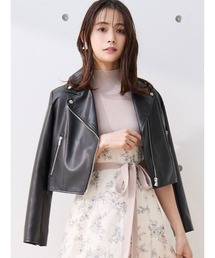 MERCURYDUO | フェイクレザーコンパクトライダースジャケット(ライダースジャケット)