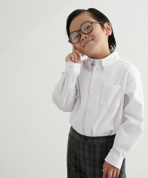 ROPE' PICNIC（ロペピクニック）の「【BOYS】入卒式にも/Rロゴ刺繍入りシャツ（シャツ/ブラウス・キッズ・サックスブルー/ホワイト・110/120/130）」の18枚目の写真
