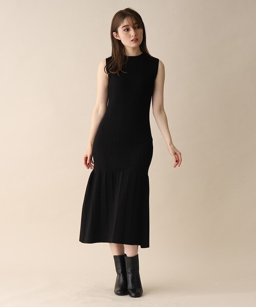 OPAQUE.CLIP（オペークドットクリップ）の「◆レイヤードセットニットワンピース（ワンピース・レディース・ブラウン系その他/オフホワイト/ブラック・38）」の22枚目の写真