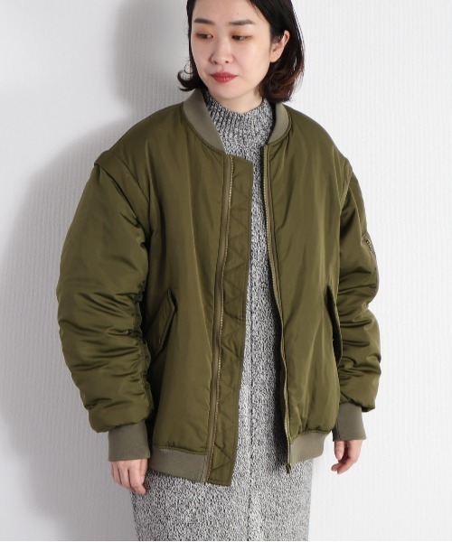 cepo(セポ)の「MA-1ブルゾン 2WAY(MA-1・レディース・ブラック/オリーブ・M)」の13枚目の写真