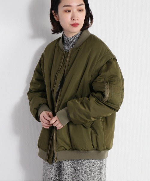 cepo(セポ)の「MA-1ブルゾン 2WAY(MA-1・レディース・ブラック/オリーブ・M)」の12枚目の写真