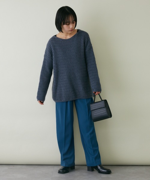 mebole(メボレ)の「ローゲージルーズニット(ニット/セーター・レディース・ホワイト/グレー/ベージュ/ピンク・FREE)」の15枚目の写真