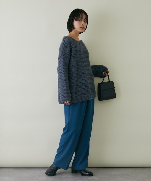 mebole(メボレ)の「ローゲージルーズニット(ニット/セーター・レディース・ホワイト/グレー/ベージュ/ピンク・FREE)」の19枚目の写真