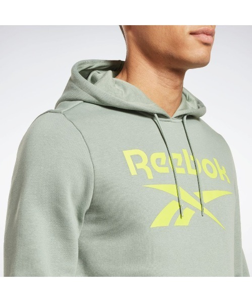 Reebok（リーボック）の「ビッグスタックトロゴフーディー / RI Big Stacked Logo Hood（パーカー・メンズ・グリーン/ブラック・LARGE/X-LARGE/XXX-LARGE/XX-LARGE/SMALL/MEDIUM/X-SMALL）」の6枚目の写真