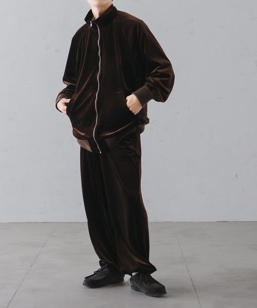 epnok(エプノック)の「ベロアルーズトラックジャケット/Velour Loose Track Jacket(ブルゾン・メンズ・ブラウン/ネイビー・MEDIUM/LARGE)」の18枚目の写真