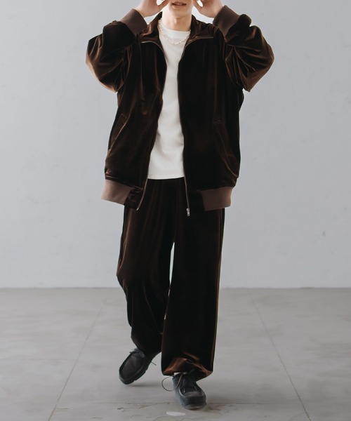 epnok(エプノック)の「ベロアルーズトラックジャケット/Velour Loose Track Jacket(ブルゾン・メンズ・ブラウン/ネイビー・MEDIUM/LARGE)」の20枚目の写真