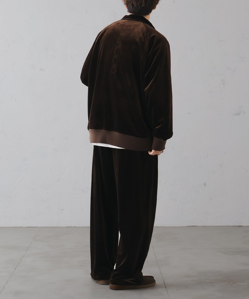 epnok(エプノック)の「ベロアルーズトラックジャケット/Velour Loose Track Jacket(ブルゾン・メンズ・ブラウン/ネイビー・MEDIUM/LARGE)」の10枚目の写真