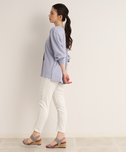 SHOO・LA・RUE（シューラルー）の「◆色違いで揃えておきたい！長袖プリントTシャツ（Tシャツ/カットソー・レディース・オフホワイト/チャコール/ホワイト系3/ホワイト系6/ホワイト系7/ブラック系3/パープル系1/ライトグリーン・04/03/02）」の21枚目の写真