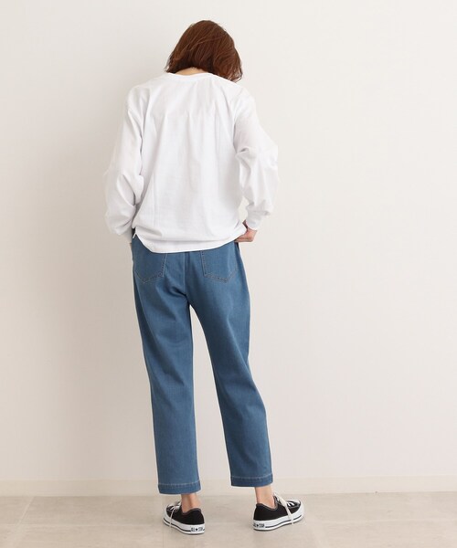 SHOO・LA・RUE（シューラルー）の「◆色違いで揃えておきたい！長袖プリントTシャツ（Tシャツ/カットソー・レディース・オフホワイト/チャコール/ホワイト系3/ホワイト系6/ホワイト系7/ブラック系3/パープル系1/ライトグリーン・04/03/02）」の22枚目の写真