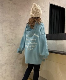 バルーンスリーブニットフーディー