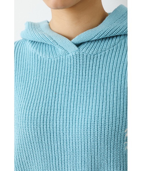 RODEO CROWNS WIDE BOWL（ロデオクラウンズワイドボウル）の「バルーンスリーブニットフーディー（パーカー・レディース・アイボリー/サックスブルー/ブラック・FREE）」の13枚目の写真