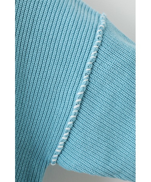 RODEO CROWNS WIDE BOWL（ロデオクラウンズワイドボウル）の「バルーンスリーブニットフーディー（パーカー・レディース・アイボリー/サックスブルー/ブラック・FREE）」の7枚目の写真
