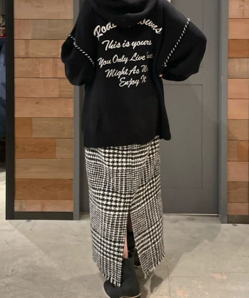 RODEO CROWNS WIDE BOWL（ロデオクラウンズワイドボウル）の「バルーンスリーブニットフーディー（パーカー・レディース・アイボリー/サックスブルー/ブラック・FREE）」の18枚目の写真