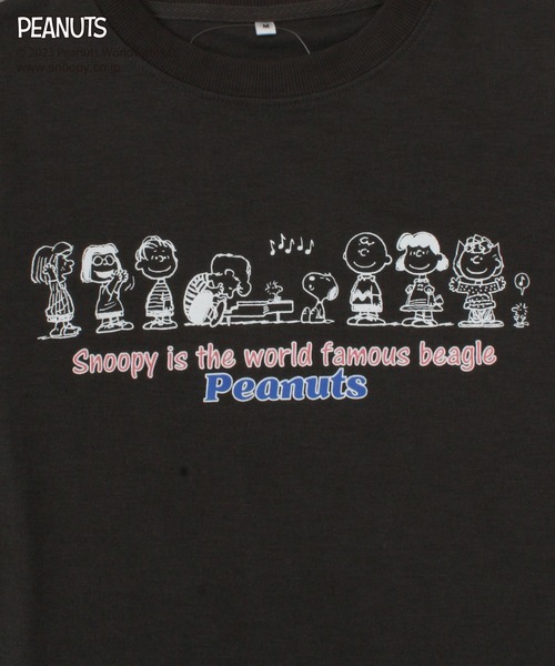 PEANUTS(ピーナッツ)の「【SNOOPY】スヌーピーと仲間たち スウェットロンT(スウェット・レディース・ピンク/ライトグリーン/オートミール/ブルー/チャコールグレー/サックスブルー・M/L/LL)」の7枚目の写真