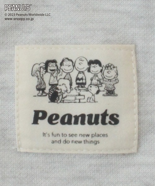 PEANUTS(ピーナッツ)の「【SNOOPY】スヌーピーと仲間たち スウェットロンT(スウェット・レディース・ピンク/ライトグリーン/オートミール/ブルー/チャコールグレー/サックスブルー・M/L/LL)」の9枚目の写真