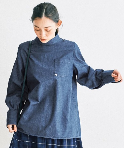 【セール】ａｎｄ ｍｙｅｒａ ハイネックデニムトップス（その他トップス）｜and myera（アンド マイラ）