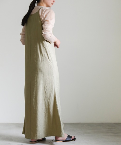 select MOCA（セレクトモカ）の「アメリカンスリーブロングキャミワンピース（ワンピース・レディース・ブラック/ライトカーキ・FREE）」の19枚目の写真