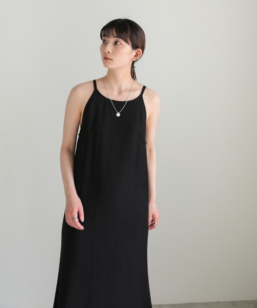 select MOCA（セレクトモカ）の「アメリカンスリーブロングキャミワンピース（ワンピース・レディース・ブラック/ライトカーキ・FREE）」の10枚目の写真