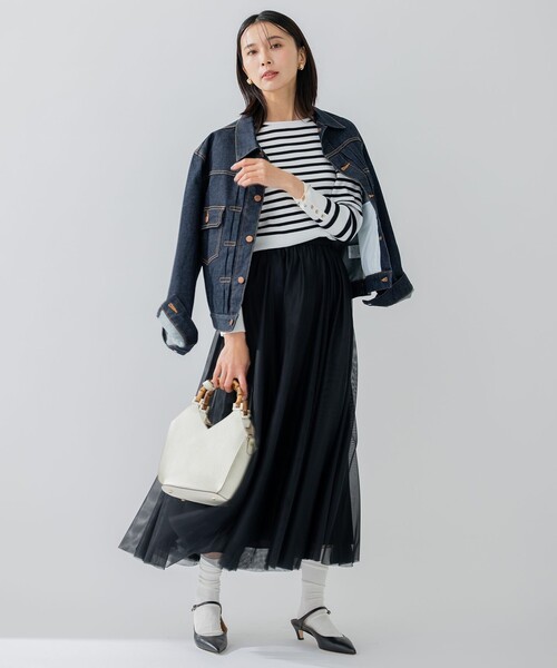 23区(ニジュウサンク)の「【洗える】23区DENIM ストレッチ ジャケット(デニムジャケット・レディース・スカイブルー系/ネイビー系・38/40/36)」の8枚目の写真