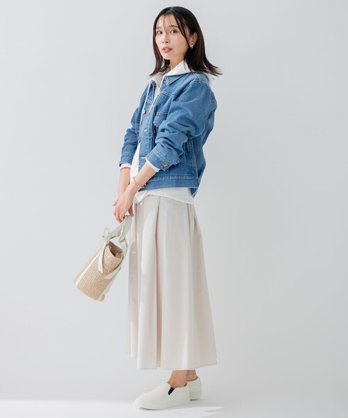 23区(ニジュウサンク)の「【洗える】23区DENIM ストレッチ ジャケット(デニムジャケット・レディース・スカイブルー系/ネイビー系・38/40/36)」の12枚目の写真
