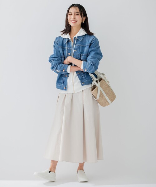 23区(ニジュウサンク)の「【洗える】23区DENIM ストレッチ ジャケット(デニムジャケット・レディース・スカイブルー系/ネイビー系・38/40/36)」の13枚目の写真