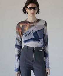 PRANK PROJECT | マルチプリントシアークルートップ/Multi Printed See-through Crew Neck Top(Tシャツ/カットソー)