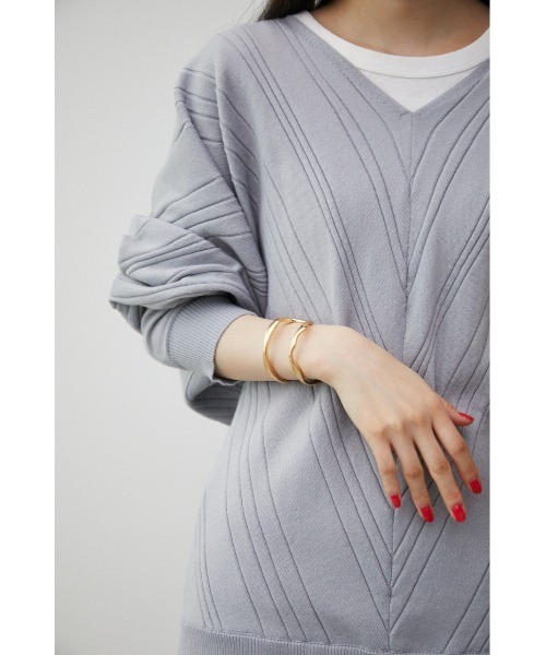 AZUL by moussy（アズールバイマウジー）の「DOUBLE RING BANGLES/ダブルリングバングル（バングル/リストバンド・レディース・シルバー/ゴールド系その他・FREE）」の13枚目の写真