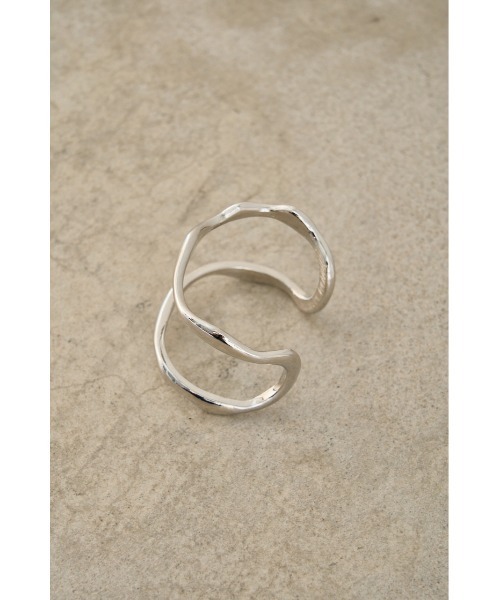 AZUL by moussy（アズールバイマウジー）の「DOUBLE RING BANGLES/ダブルリングバングル（バングル/リストバンド・レディース・シルバー/ゴールド系その他・FREE）」の5枚目の写真