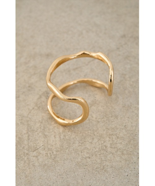 AZUL by moussy（アズールバイマウジー）の「DOUBLE RING BANGLES/ダブルリングバングル（バングル/リストバンド・レディース・シルバー/ゴールド系その他・FREE）」の9枚目の写真