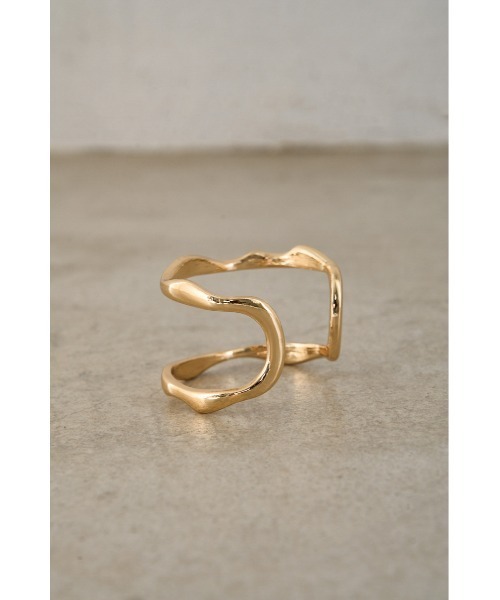 AZUL by moussy（アズールバイマウジー）の「DOUBLE RING BANGLES/ダブルリングバングル（バングル/リストバンド・レディース・シルバー/ゴールド系その他・FREE）」の10枚目の写真