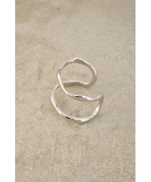 AZUL by moussy（アズールバイマウジー）の「DOUBLE RING BANGLES/ダブルリングバングル（バングル/リストバンド・レディース・シルバー/ゴールド系その他・FREE）」の3枚目の写真