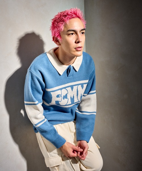 FCMM(エフシーエムエム)の「【日本限定アイテム】BI COLOR KINT POLO/バイカラーニットポロ(ニット/セーター・メンズ・ブラック/グリーン/ブルー・LARGE/MEDIUM)」の5枚目の写真