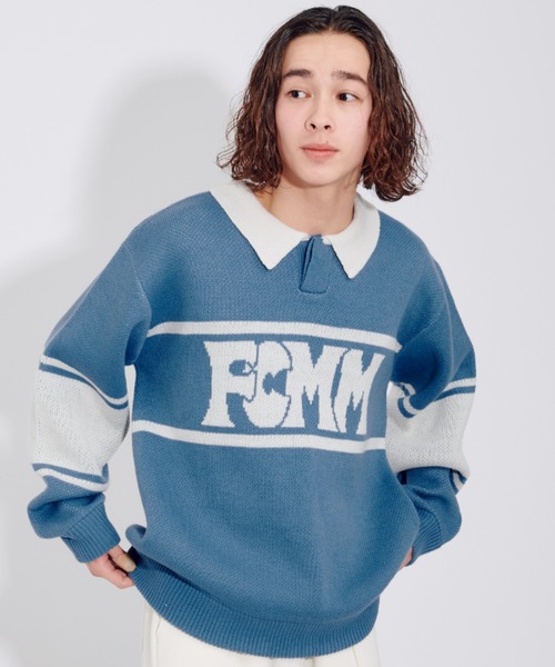 FCMM(エフシーエムエム)の「【日本限定アイテム】BI COLOR KINT POLO/バイカラーニットポロ(ニット/セーター・メンズ・ブラック/グリーン/ブルー・LARGE/MEDIUM)」の4枚目の写真