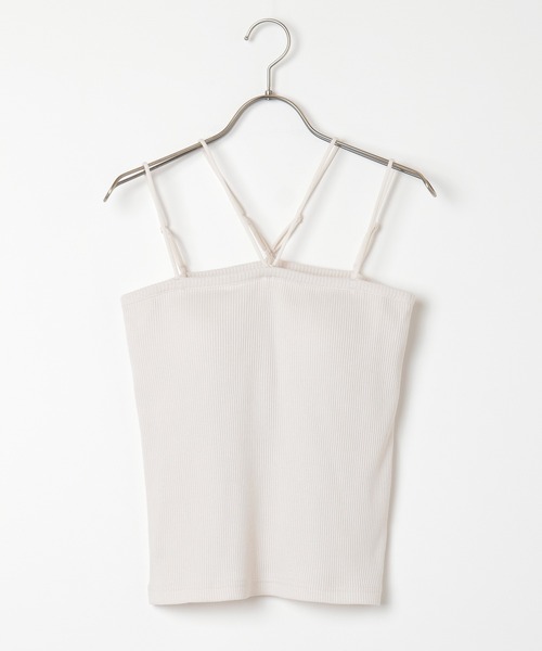 Honeys(ハニーズ)の「カップ付ベアトップ(キャミソール・レディース・ライトベージュ/ホワイト/ブラック・L/M/S)」の14枚目の写真